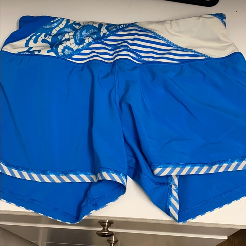 Lululemon Blue Patterned Shorts